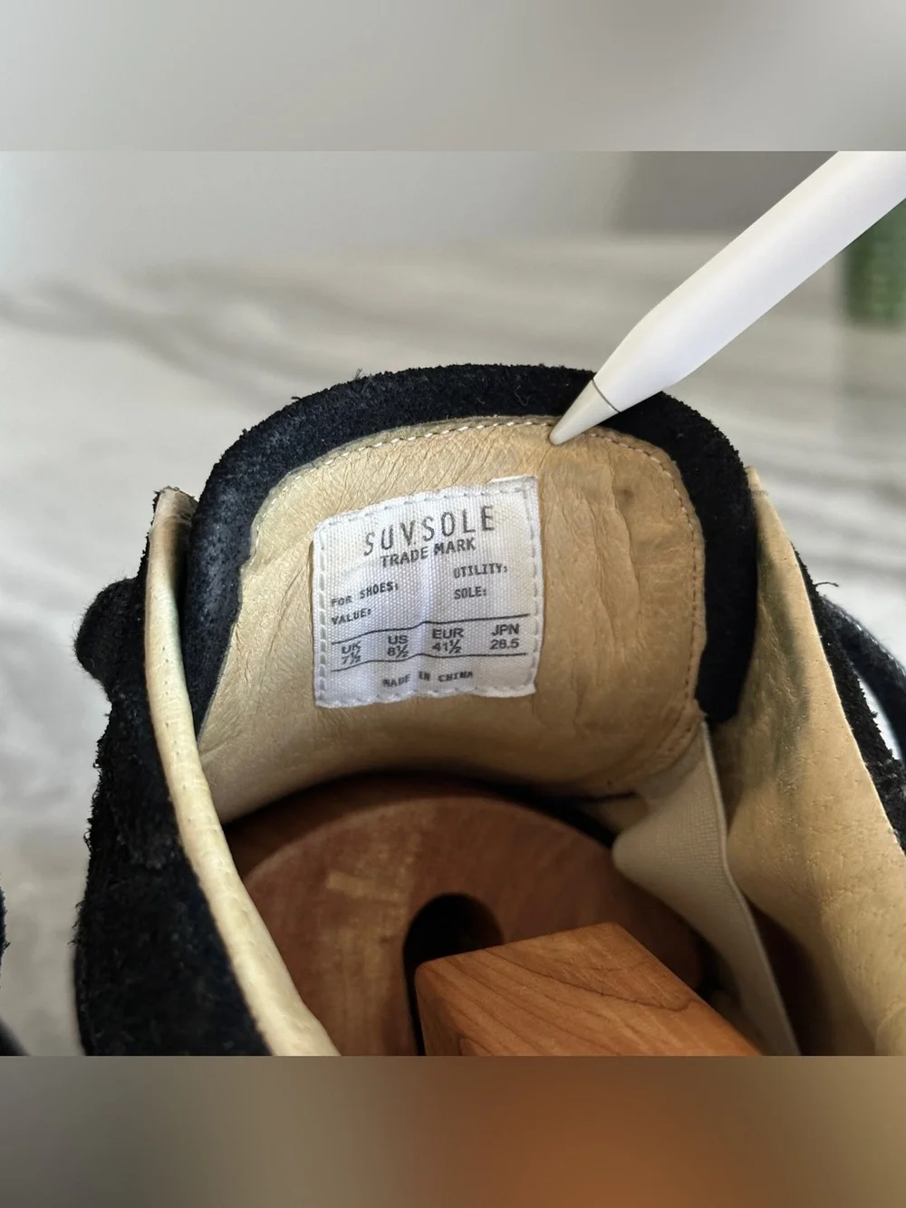 SUVSOLE Japanese Brand Classic Run Vibram Sole Navy Black Suede Sneakers